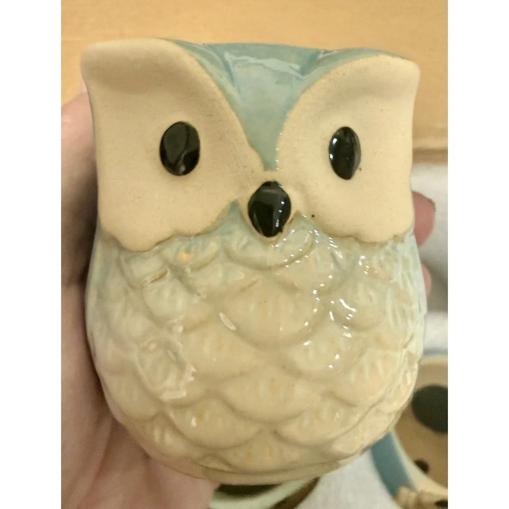 Adorable Mini Owl Planters Or Votive Candie Holders Set Of 6 New In Box